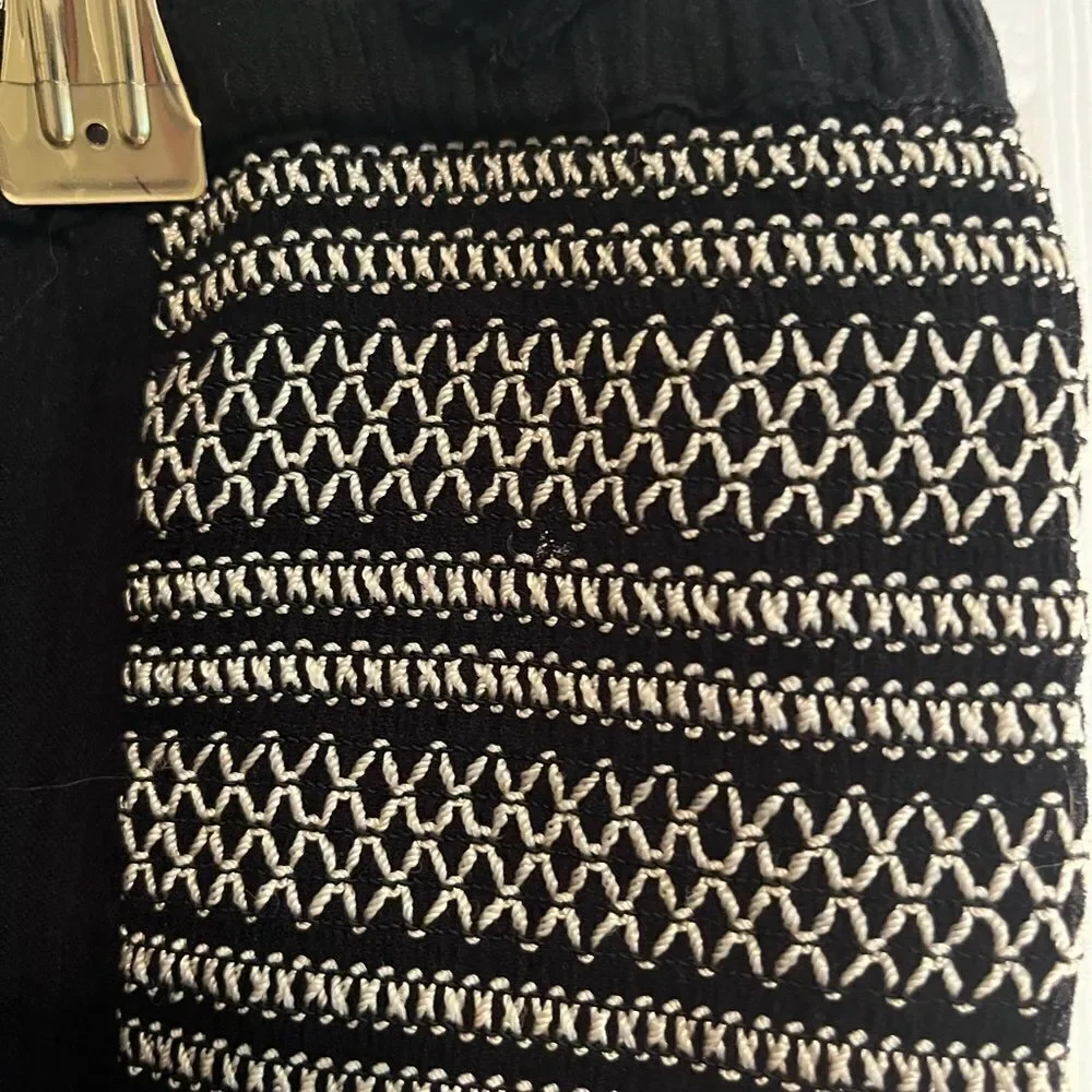 Free People Embroidered Waistband Pants